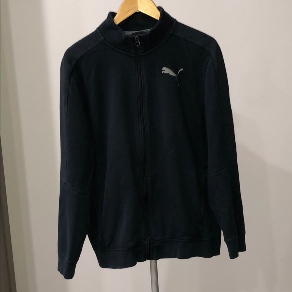 Black Puma Zip Up Sweatshirt Size M
